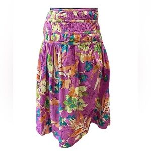 Jones wear jeans co ladies size 8 side‎ zip Hawaiian print all cotton skirt